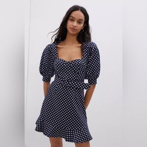 Anthropologie Jenessa Polka Dot Mini Dress